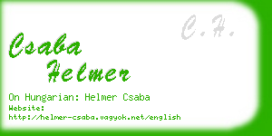 csaba helmer business card